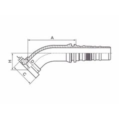 Hydr.konc. SFS 4SH Interlock DN20 / 1/2" 45°